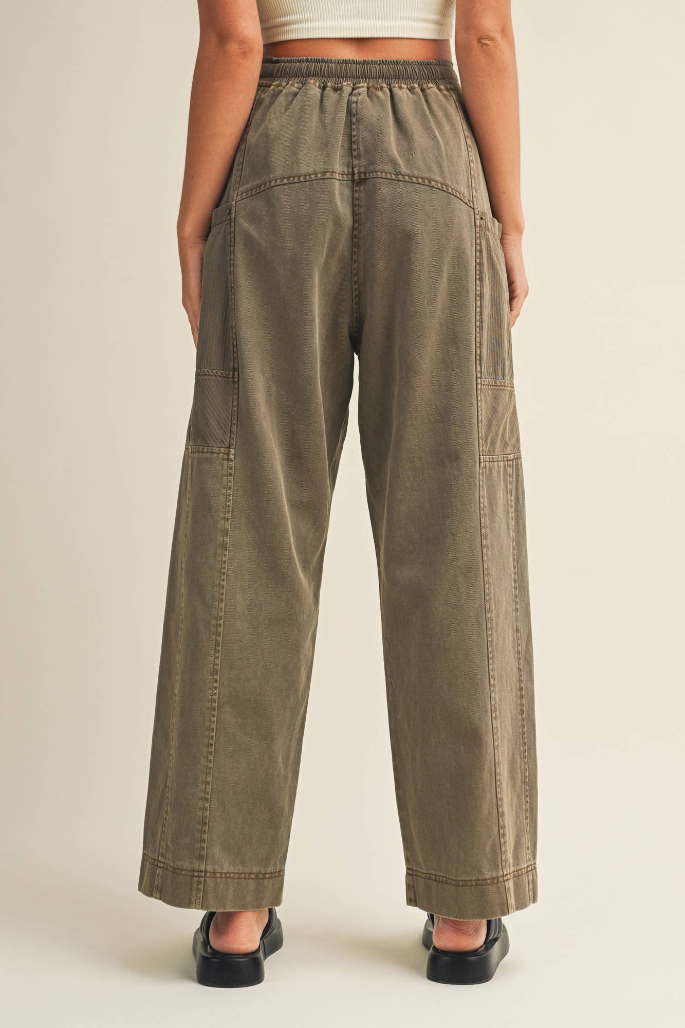 SIDE POCKET WIDE PANTS