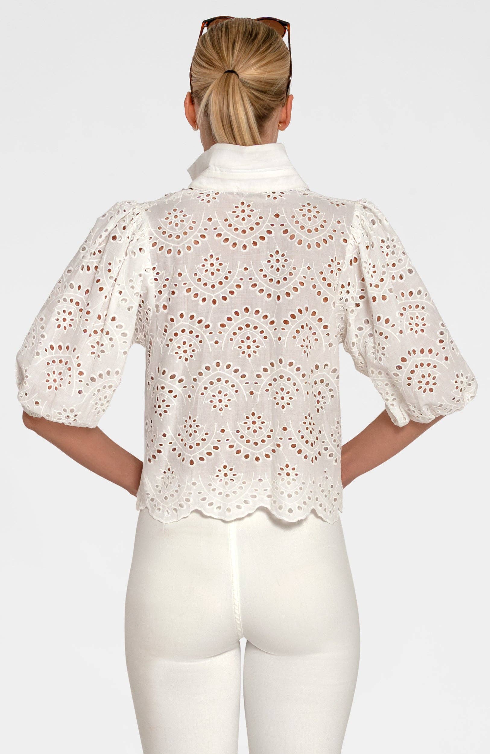Babs Eyelet Top