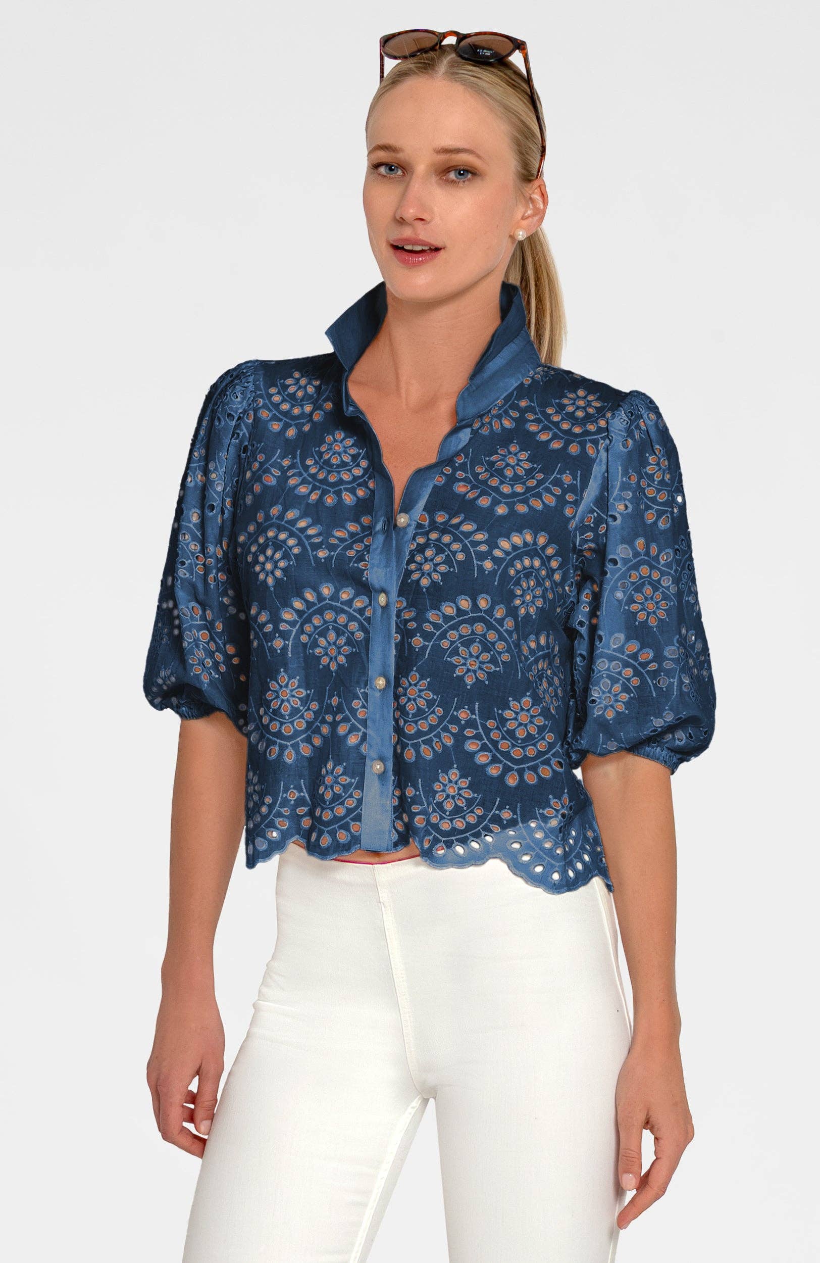 Babs Eyelet Top