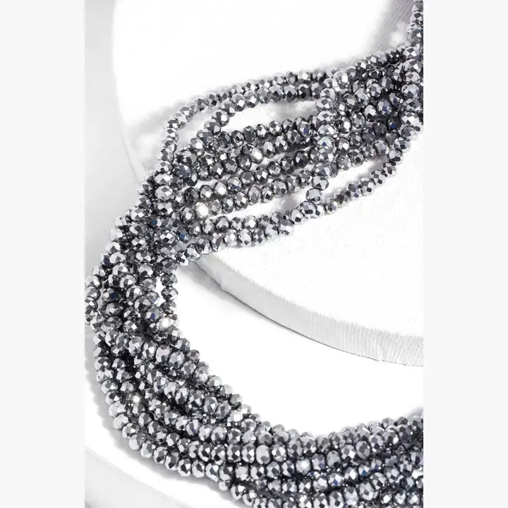 Multi Strand Short Crystal Necklace