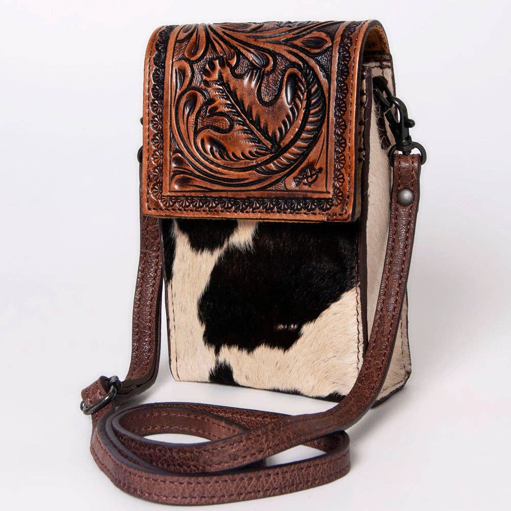 LC-ADBGZ326 Cellphone Holder Genuine Western Leather Women Bag Becca