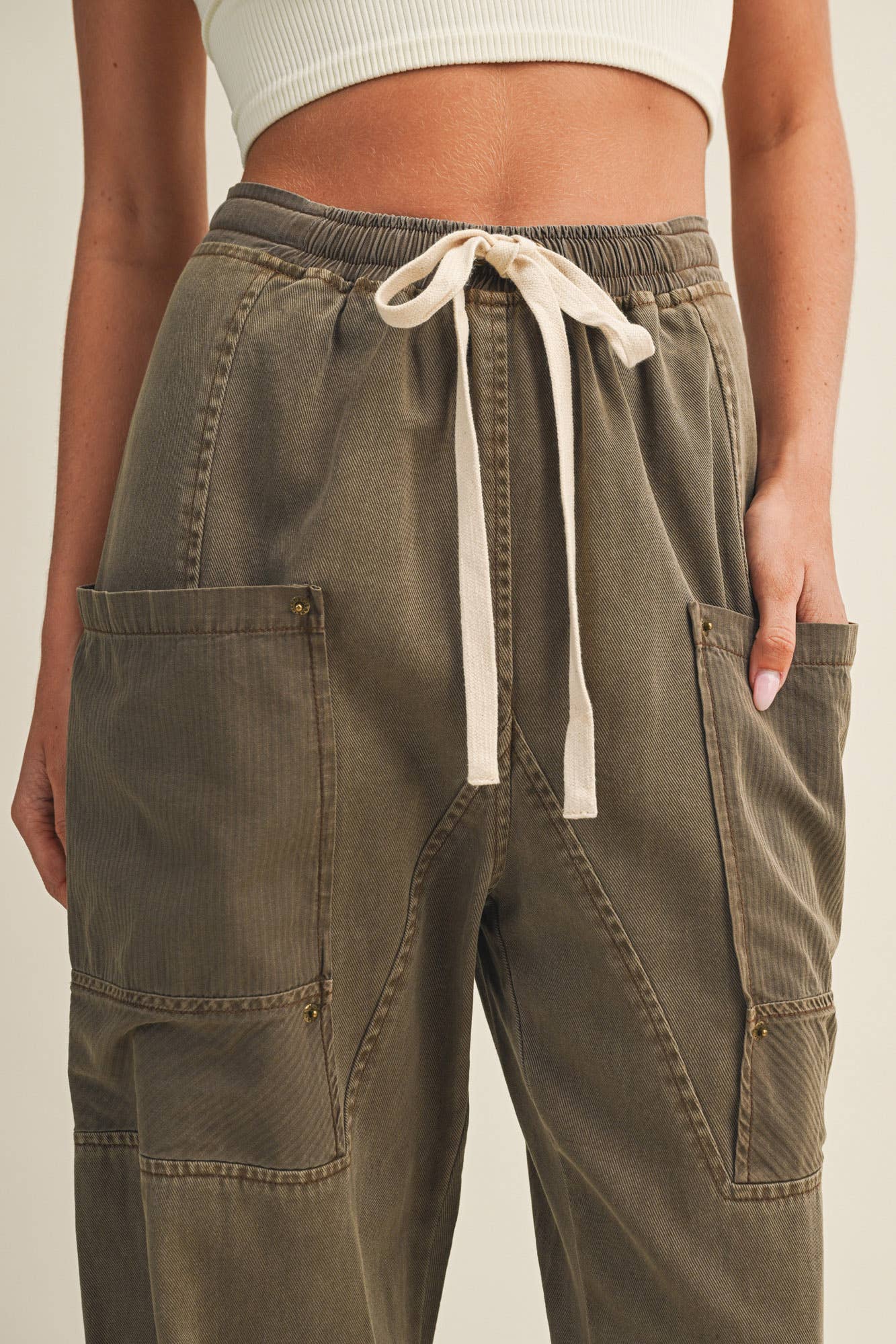 SIDE POCKET WIDE PANTS