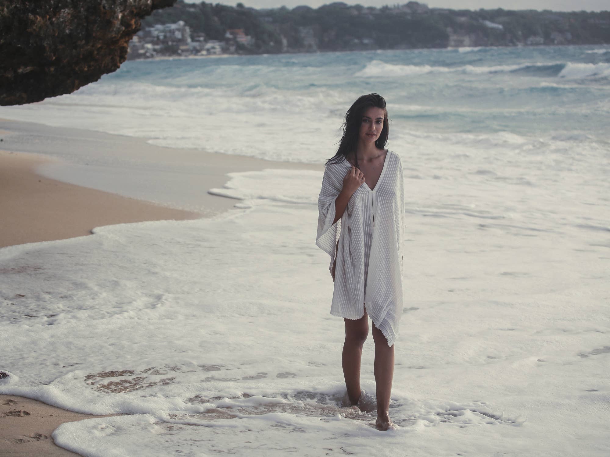 Ava Kimono - White Stripes