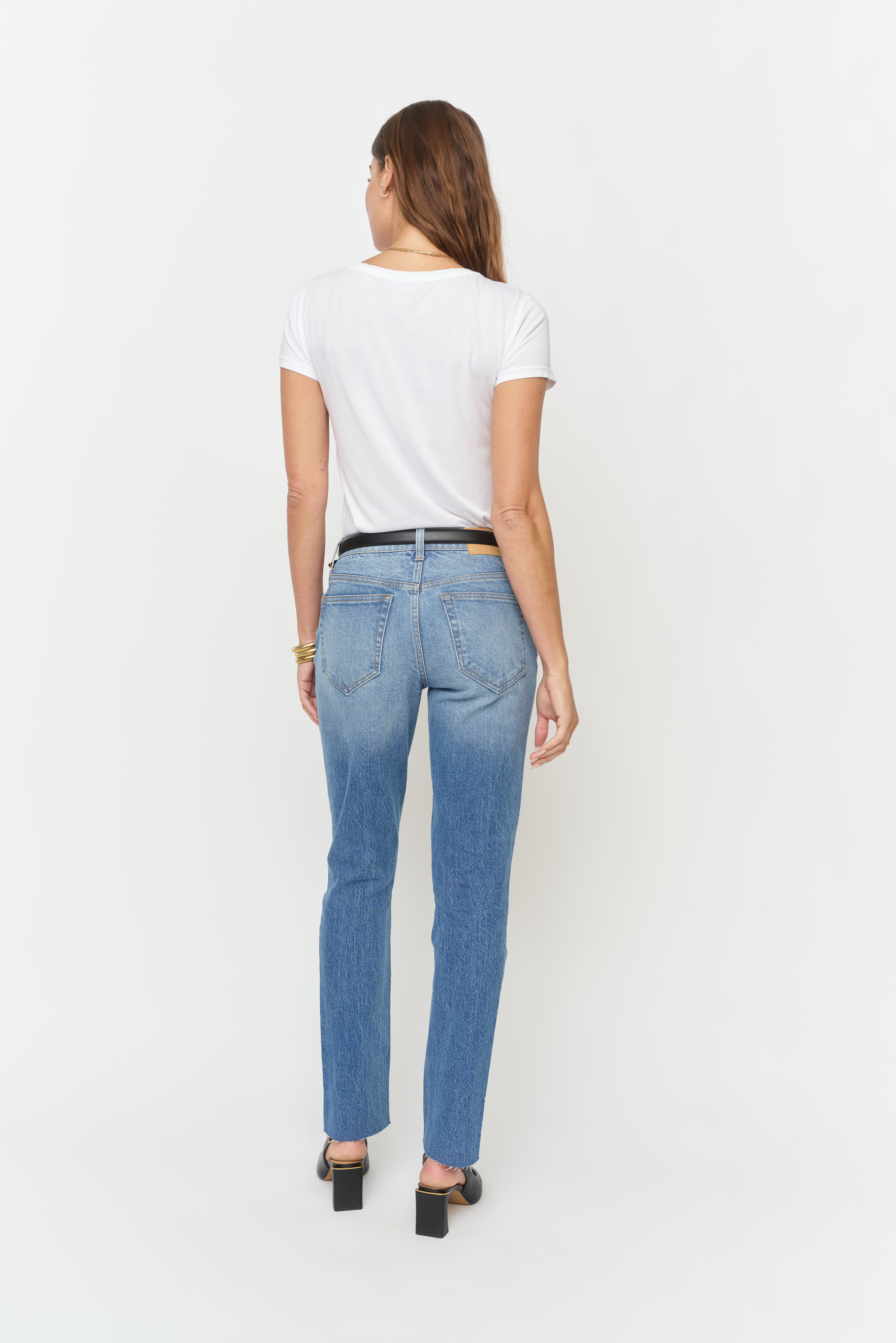 Crosby Mid Rise Relaxed Taper Bright Indigo Worn