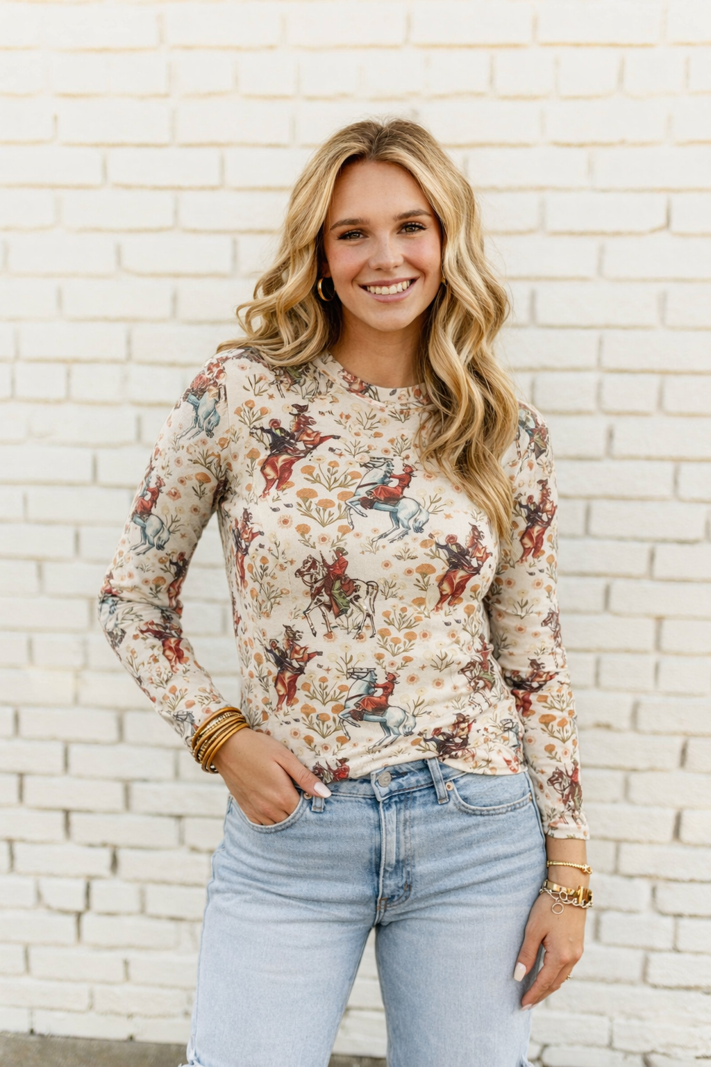 TH1221 IVORY COWBOY MESH TOP (7 Piece)