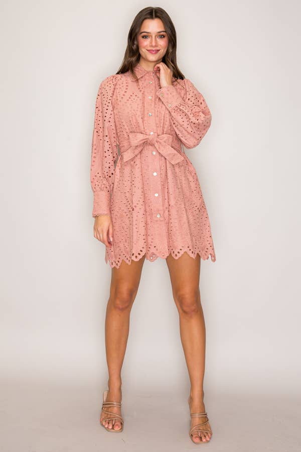 C7118-EYELET DRESS