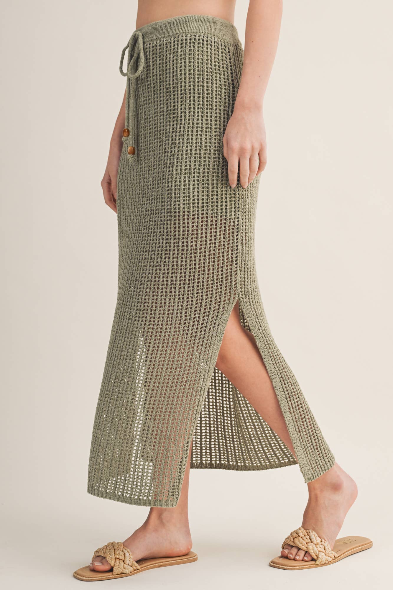 Crochet-Style Two-Piece Set - Dried Herb