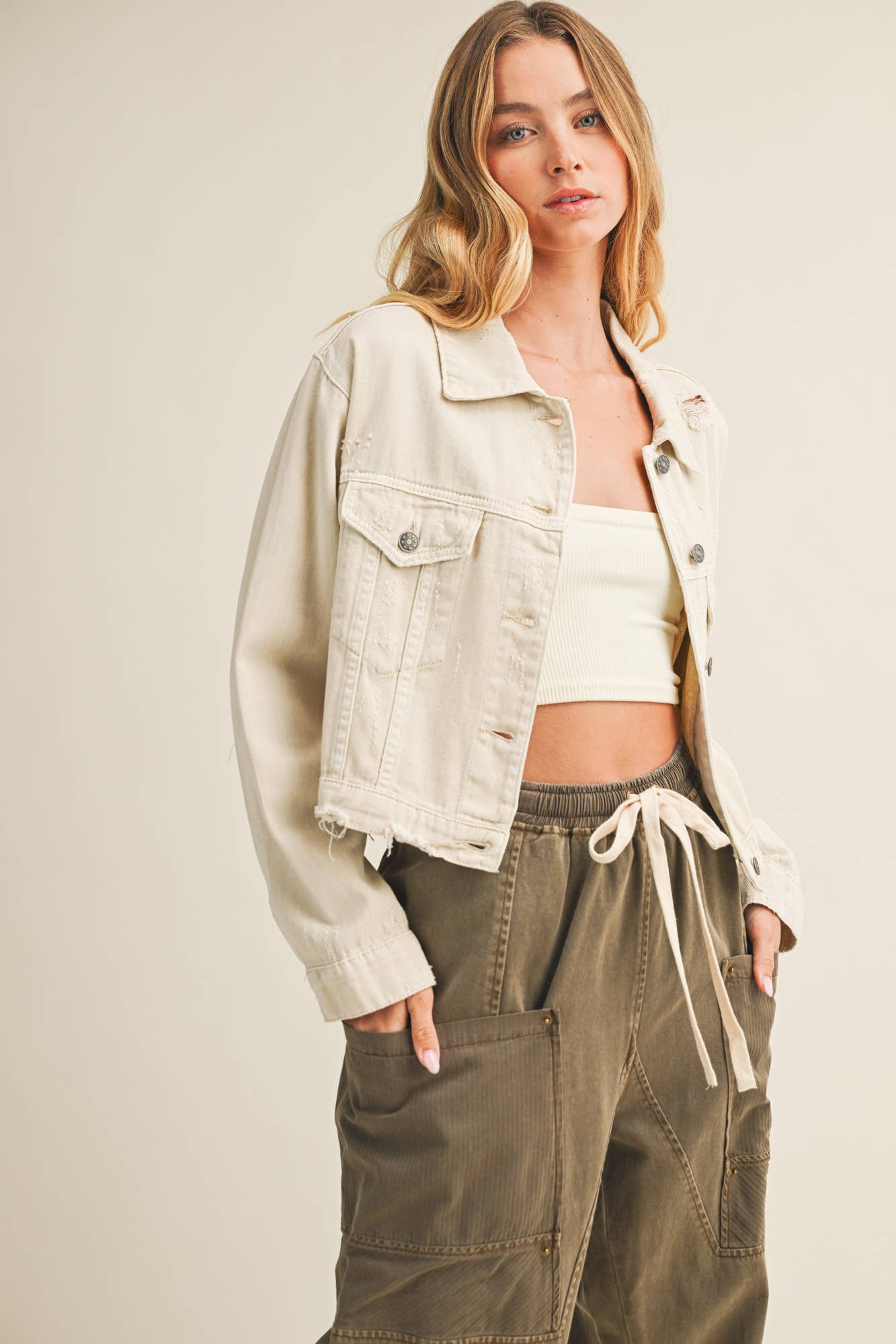 COLOR DENIM JACKET