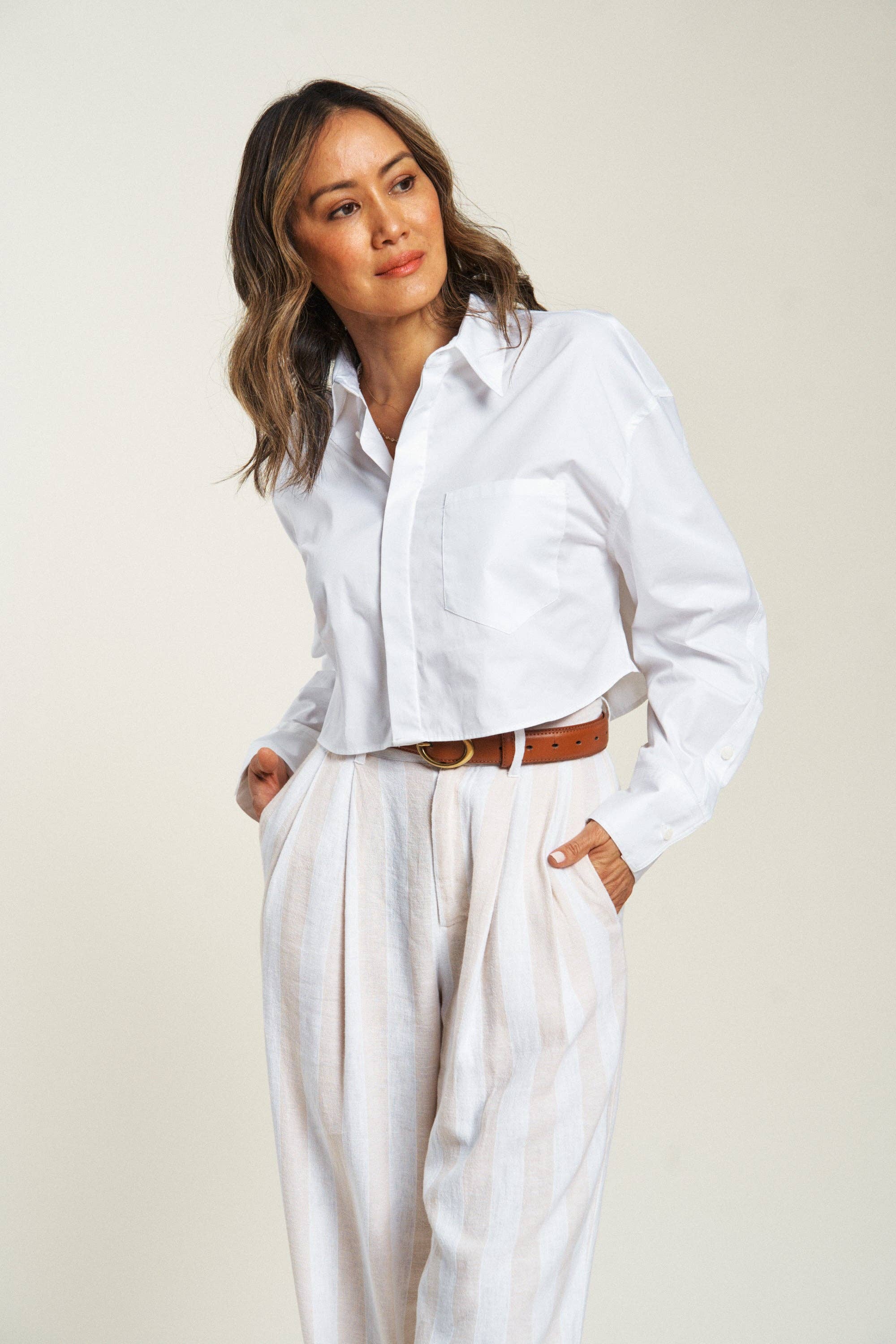 Evanston High Rise Trouser, Sand Dune