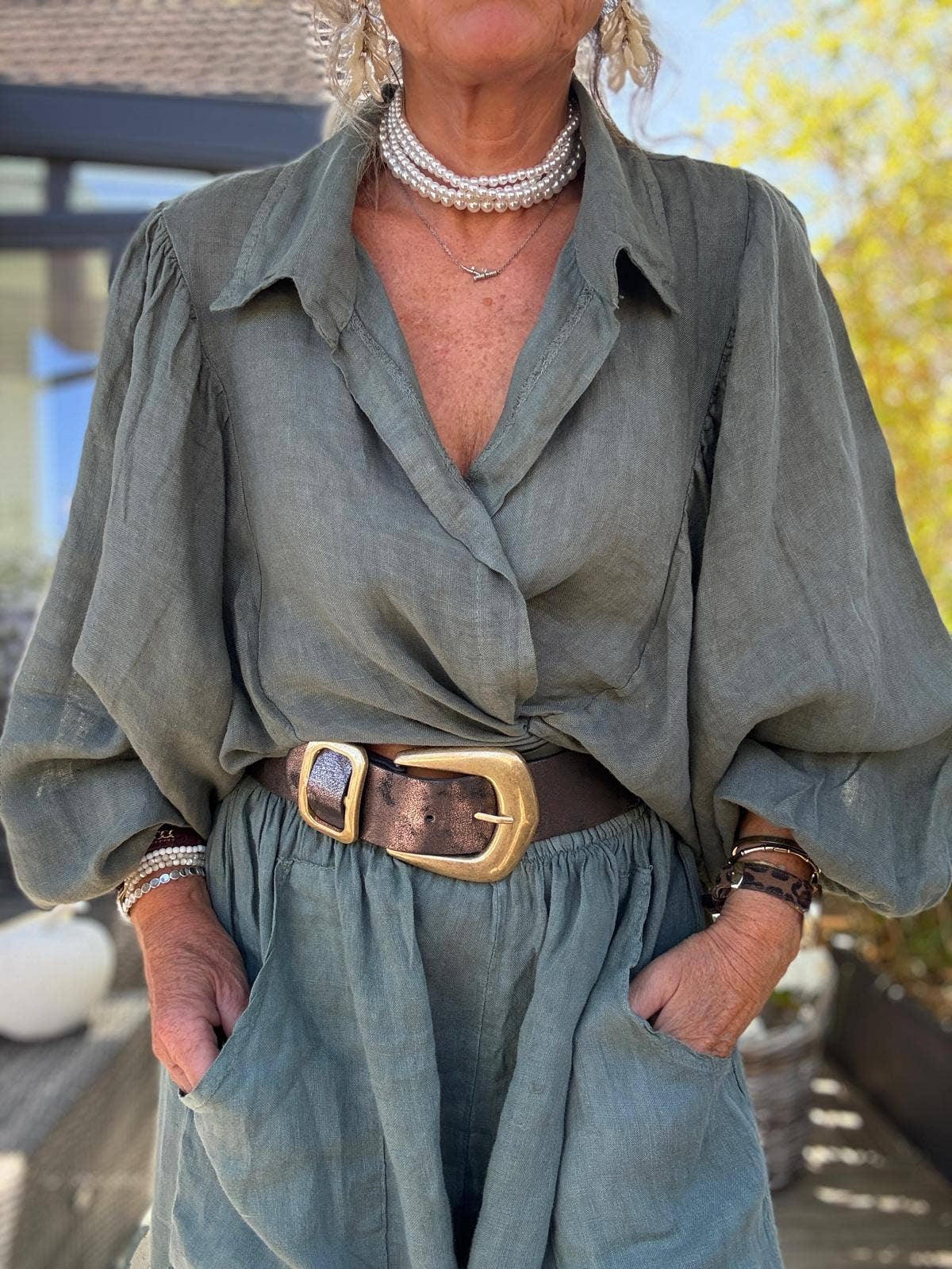 56811 100% LINEN VEST