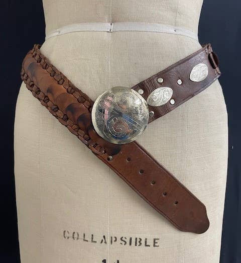 BRADED LEATHER BELT