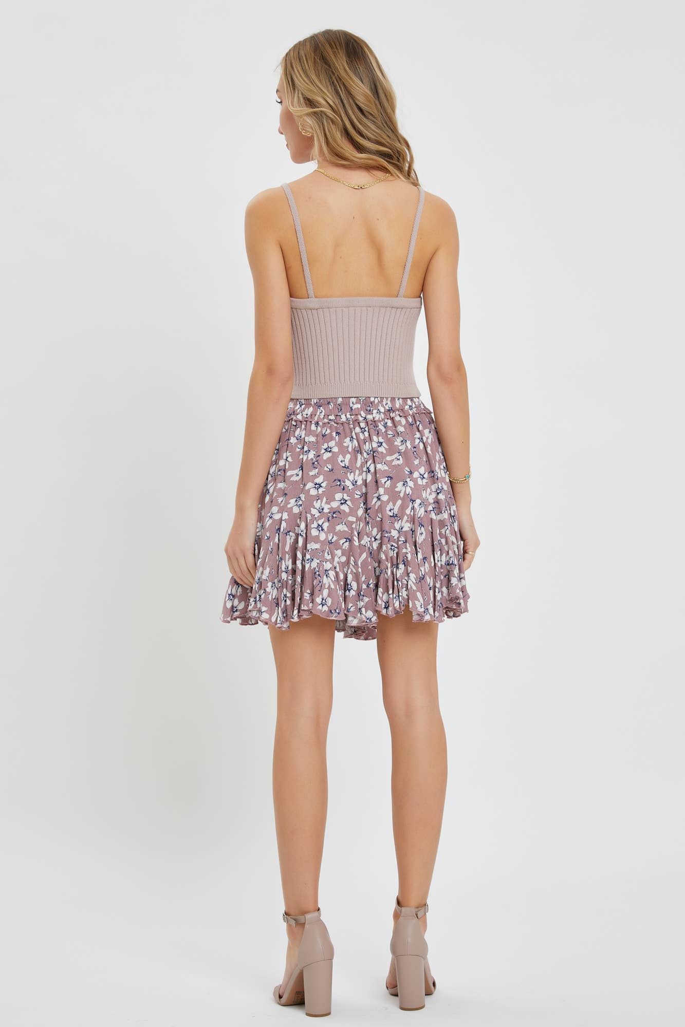 SK9060 FLORAL MINI SKIRT