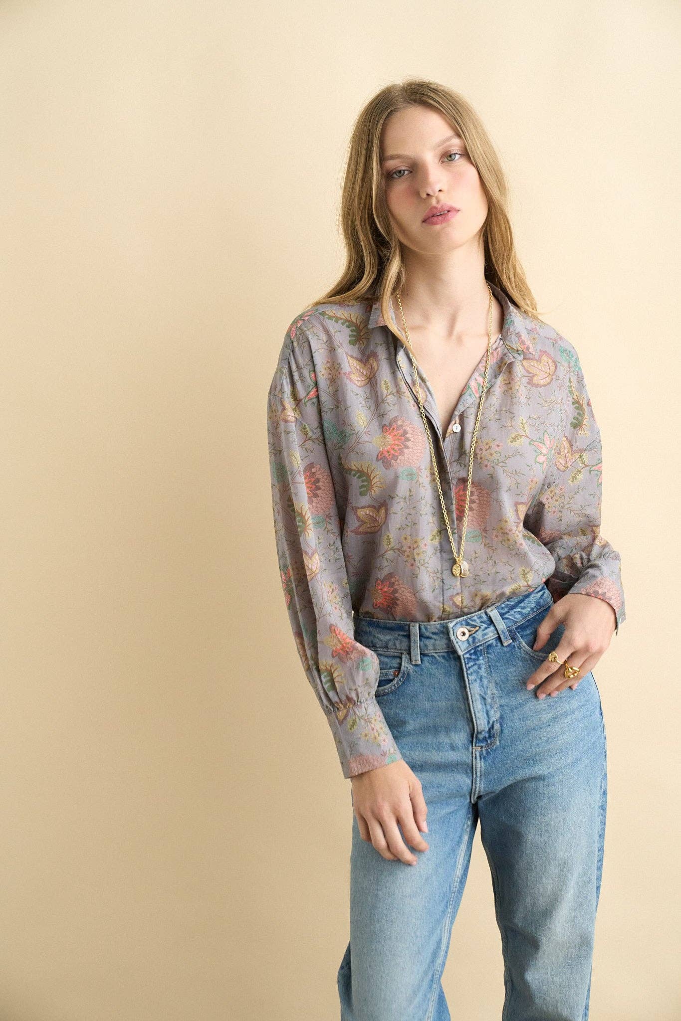 Alexa blouse blue