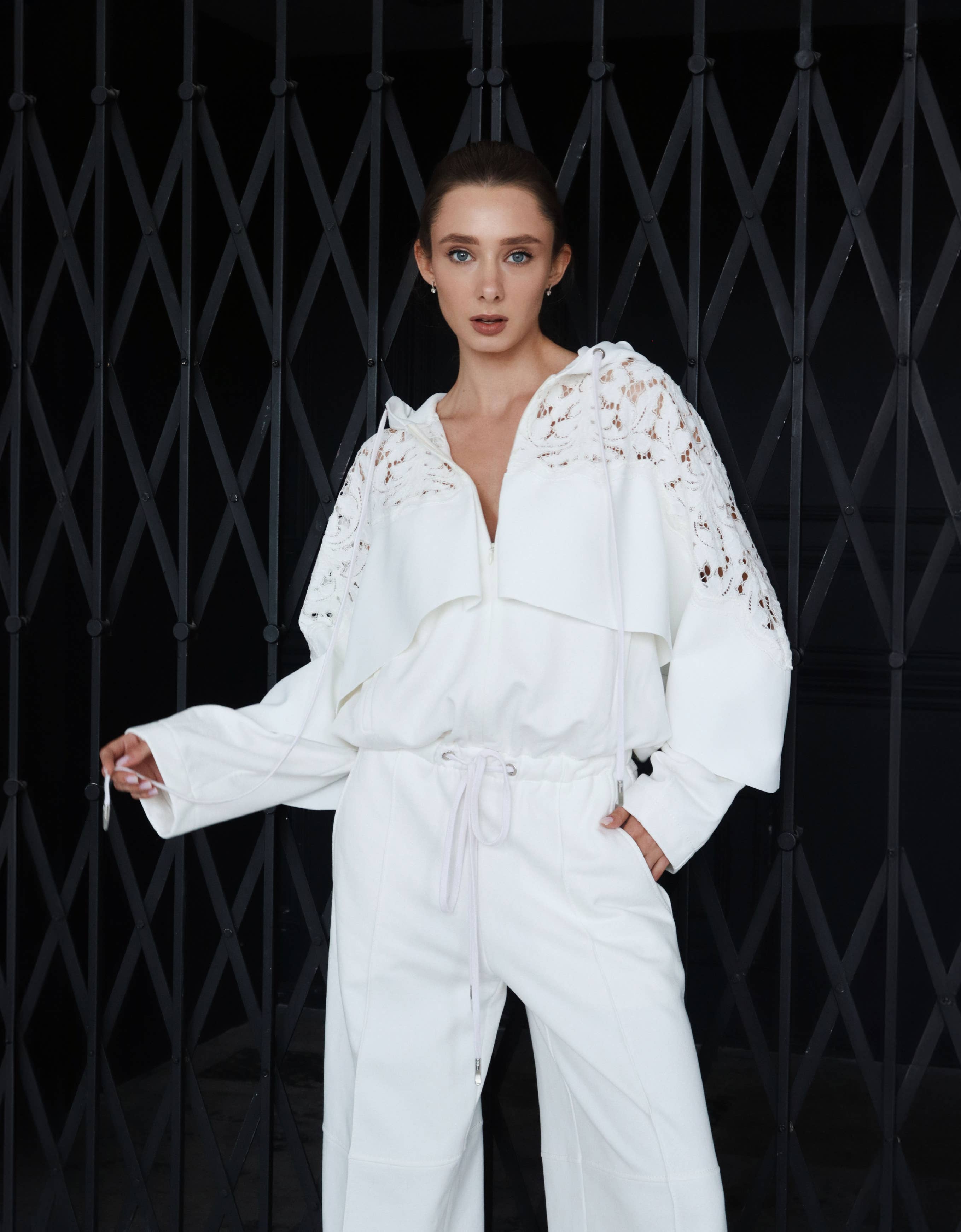 Flora Openwork Jumpsuit