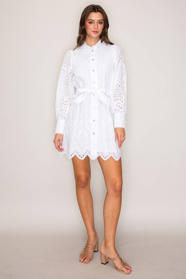 C7118-EYELET DRESS