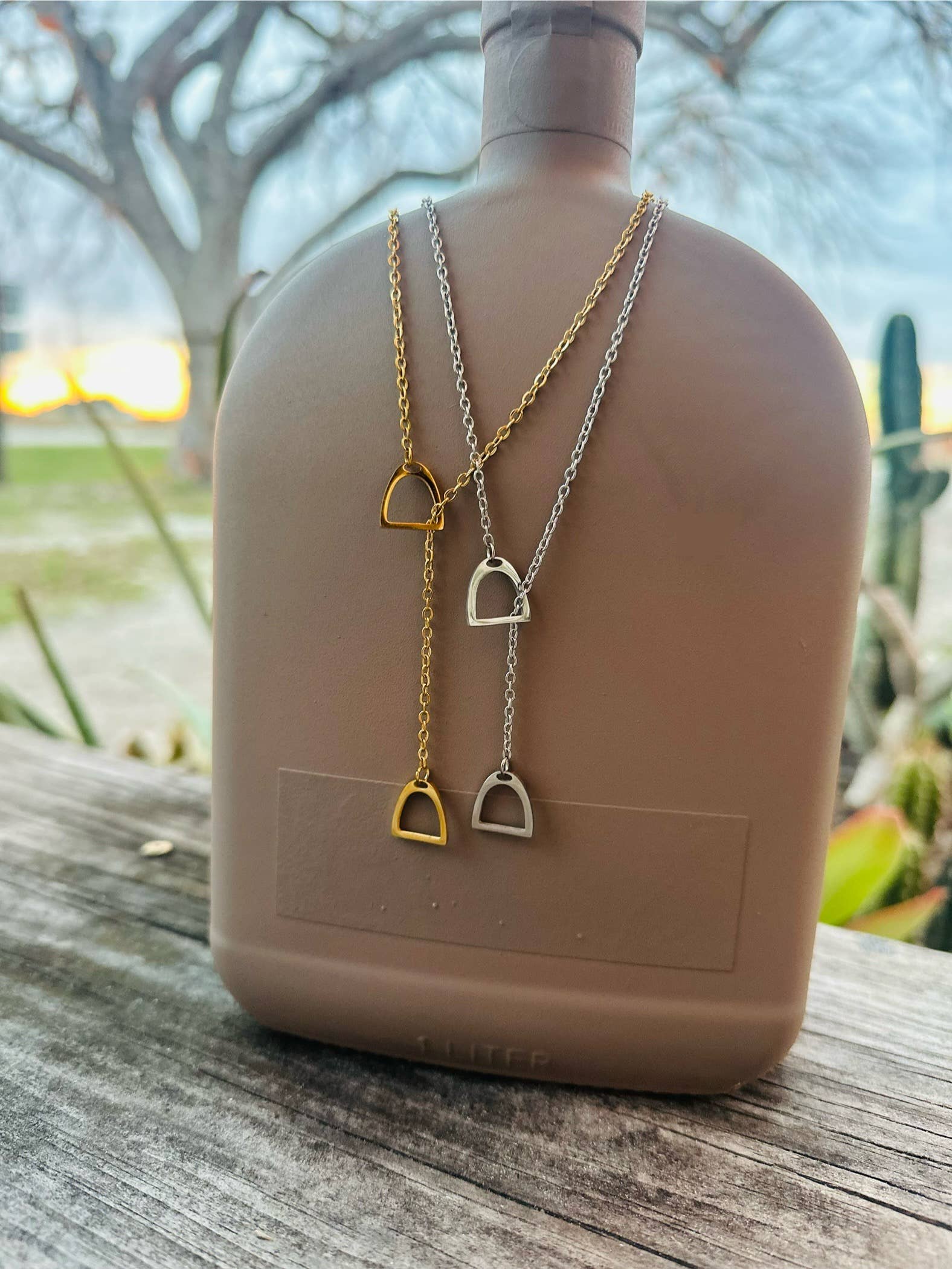 Stirrup Lariat Necklace