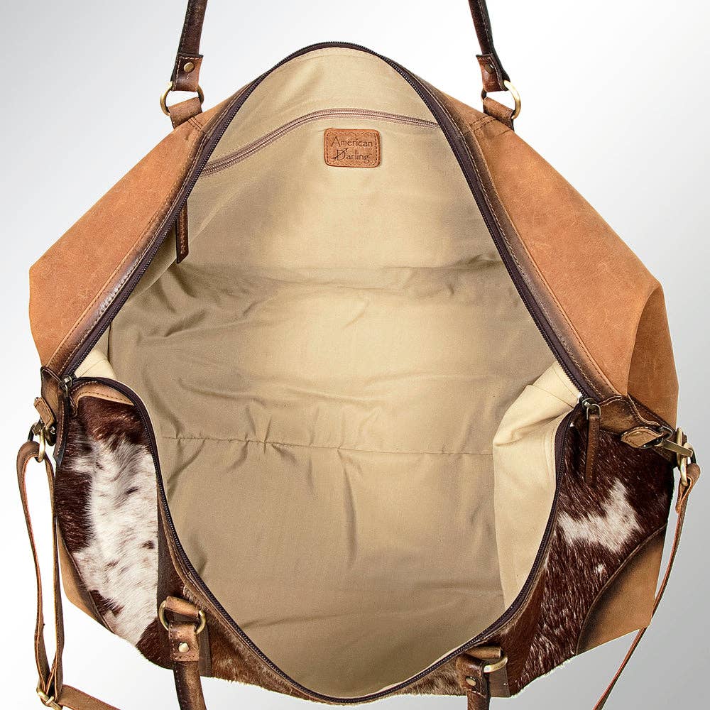 LC-ADBG912 Duffel Hair-On Genuine Western Leather Women Bag