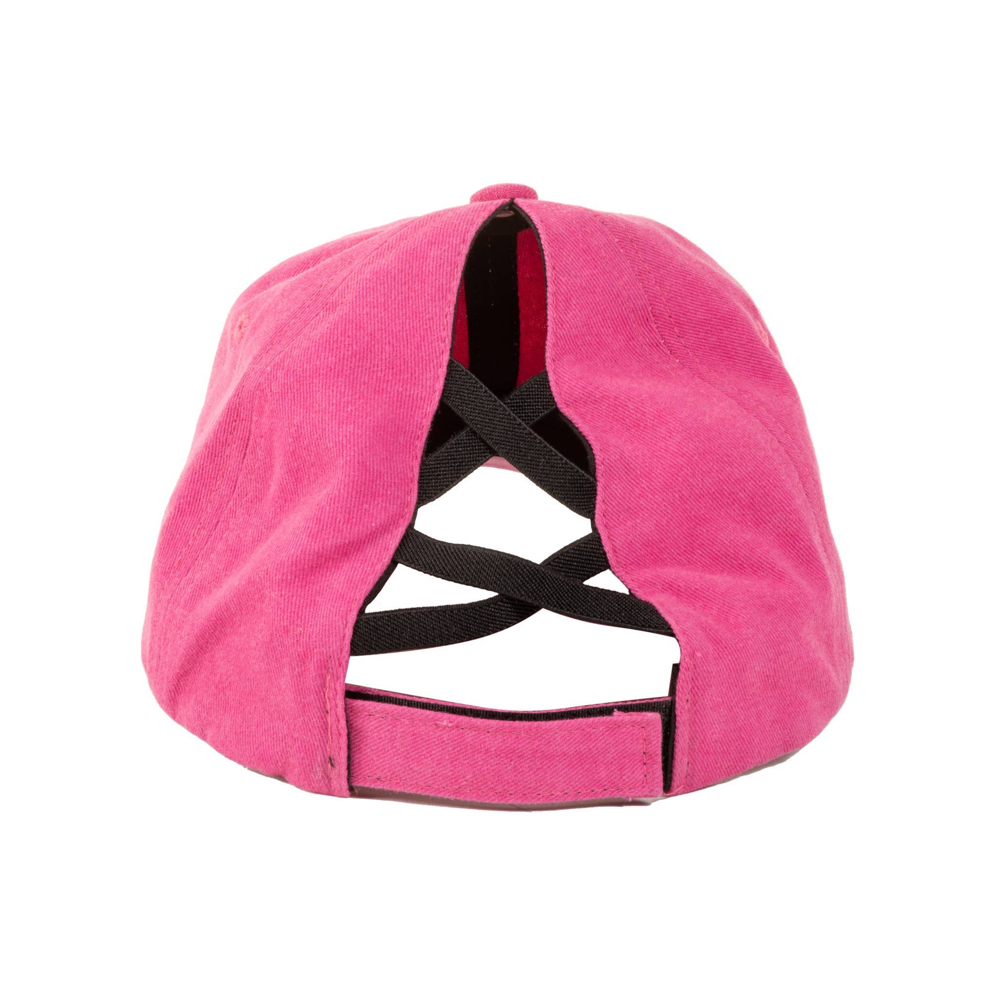 Paige Fuchsia Stonewashed Ponytail Baseball Cap