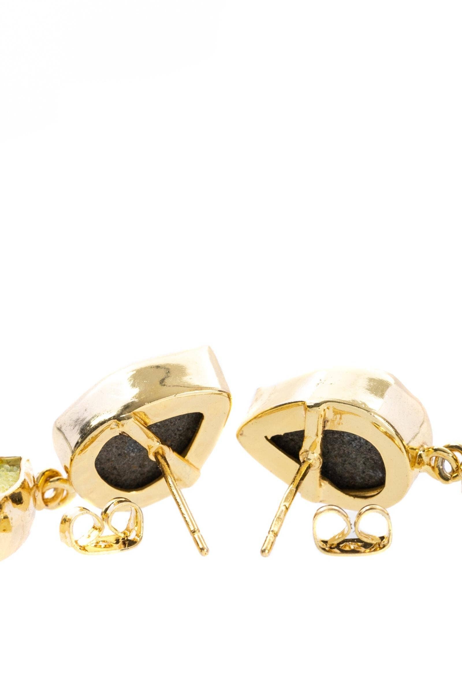 Double Druzy Dangle Earrings