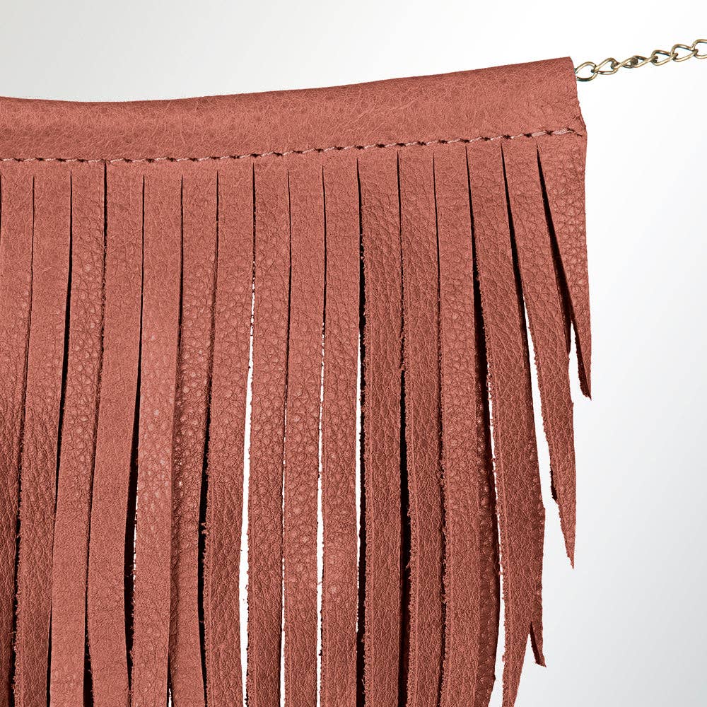 ADJW102 Western Fringe Chain Accessory - Genuine suede Statement Piece