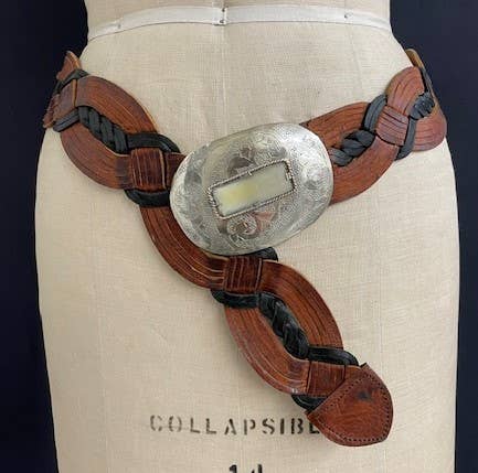 Leather Hip Belt Black and Cognac