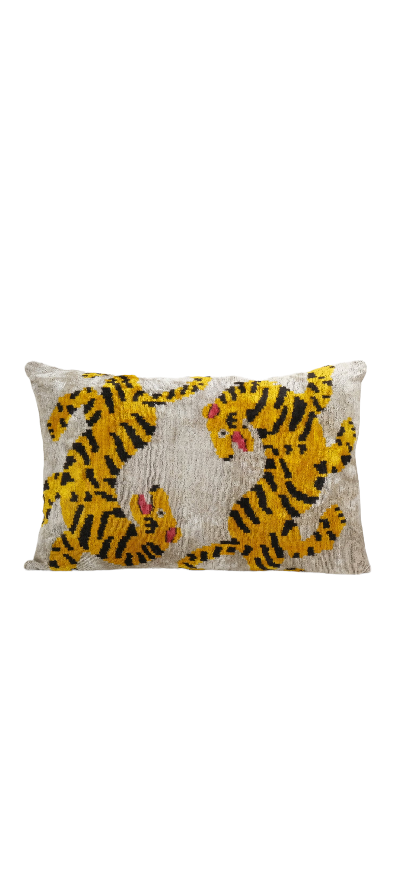Silk Velvet Ikat Pillow Cover