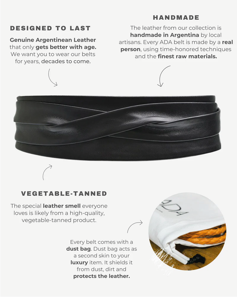 Wrap Belt – Black | Adjustable One-Size | Core Style