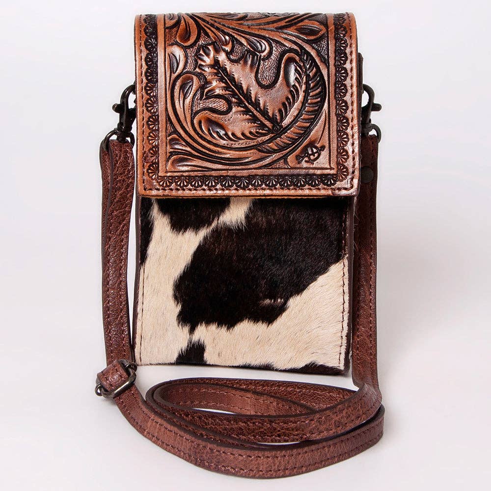 LC-ADBGZ326 Cellphone Holder Genuine Western Leather Women Bag Becca