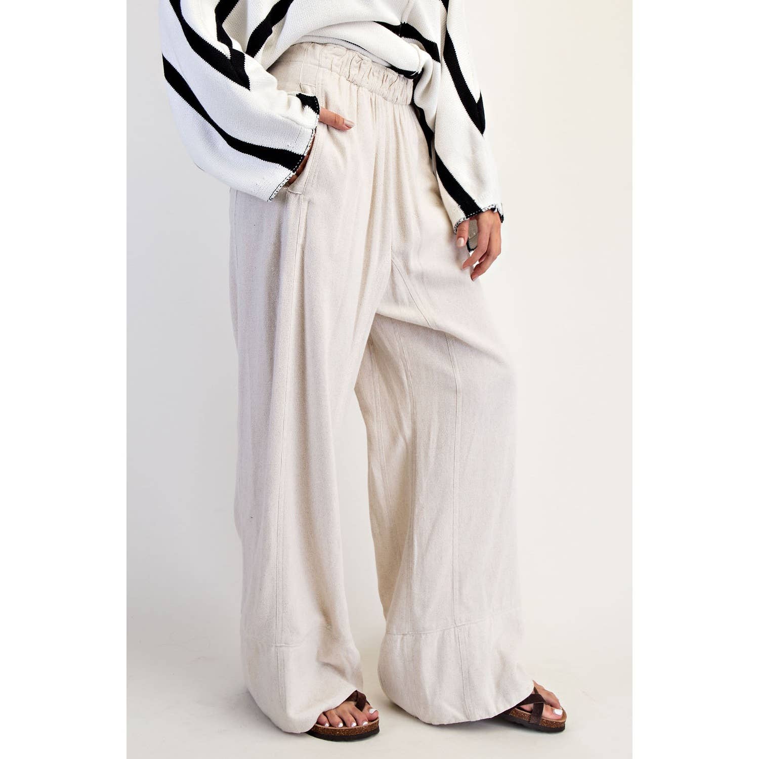 LINEN PULL ON PANTS