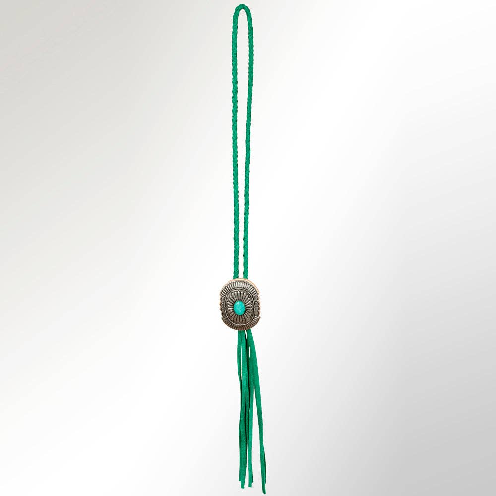 LC-ADJW107D Braided Genuine Leather Jewelry Necklace