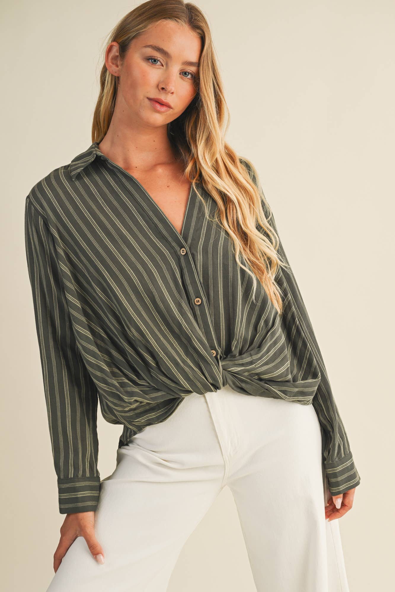 TWIST FRONT BLOUSE