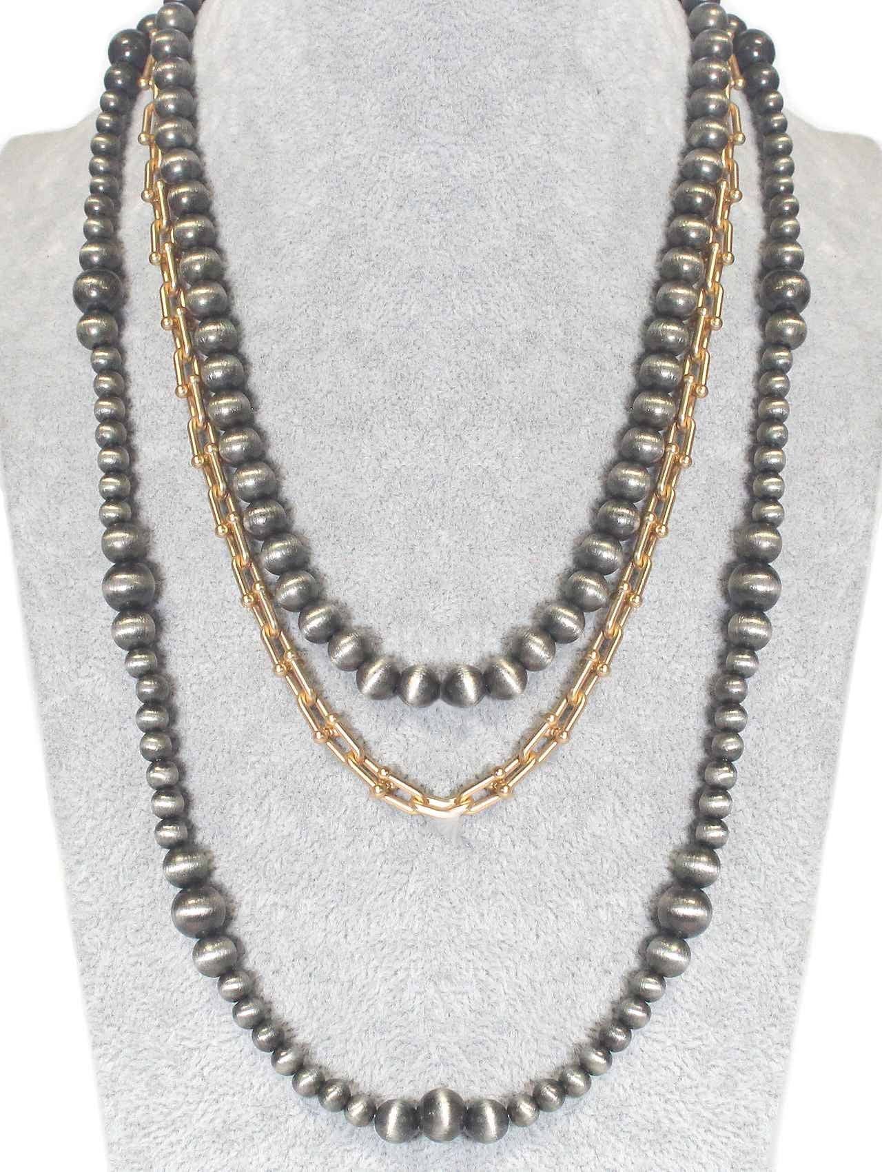 1287 H168 LINKED BALL NECKLACE