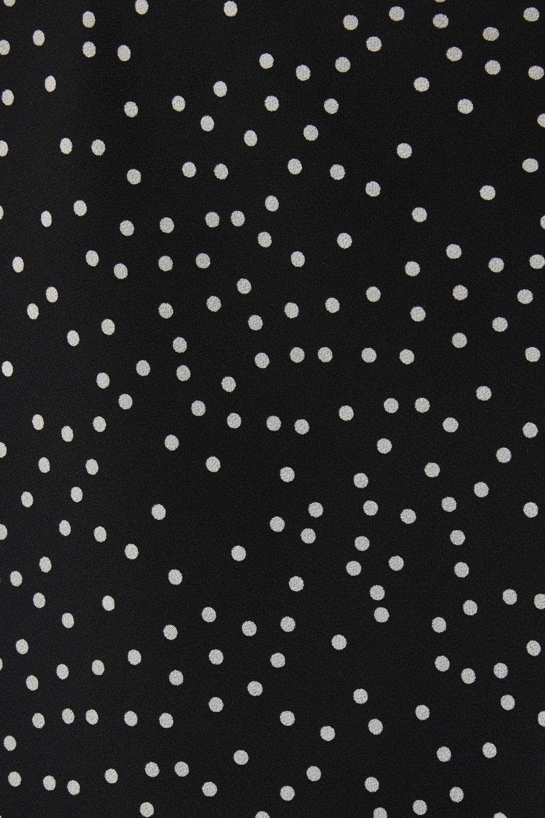 CHIFFON POLKA DOT MINI SKIRT: BLACK-WHITE DOT / XS