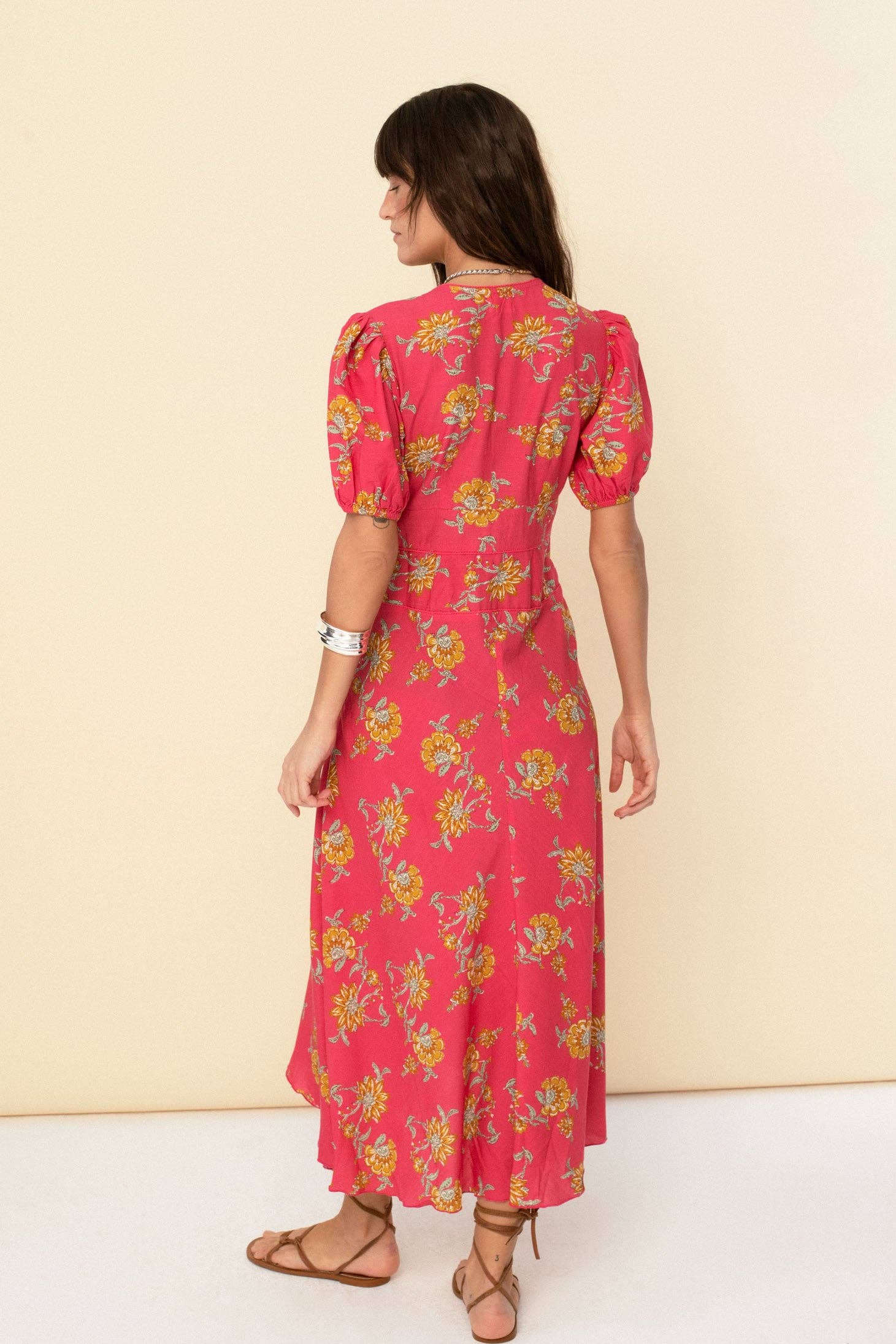 Poppy dress coral