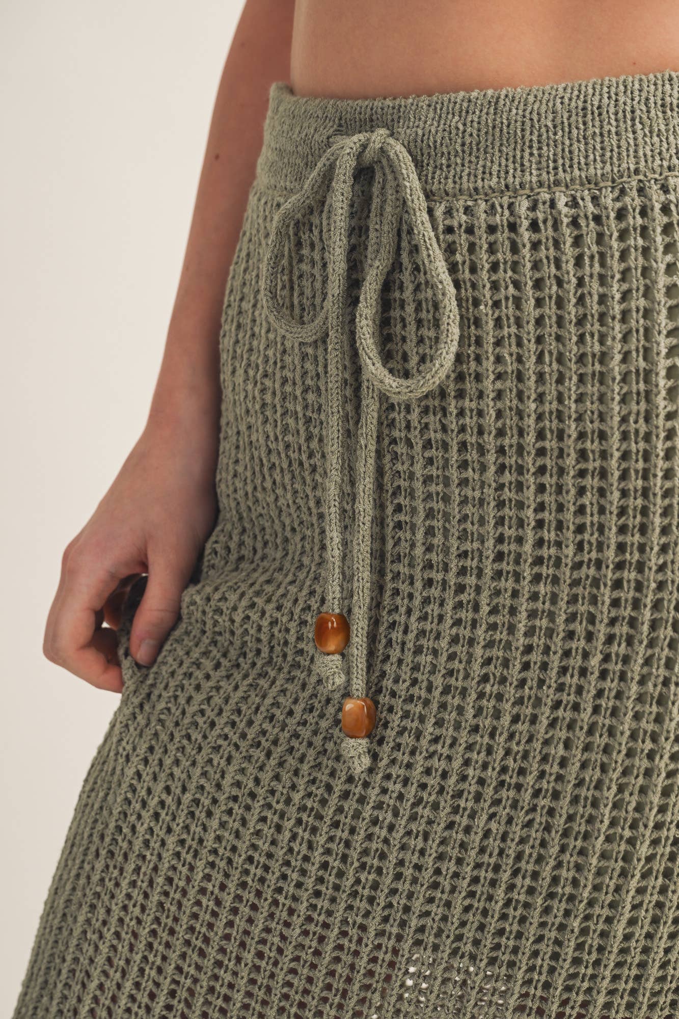Crochet-Style Two-Piece Set - Dried Herb