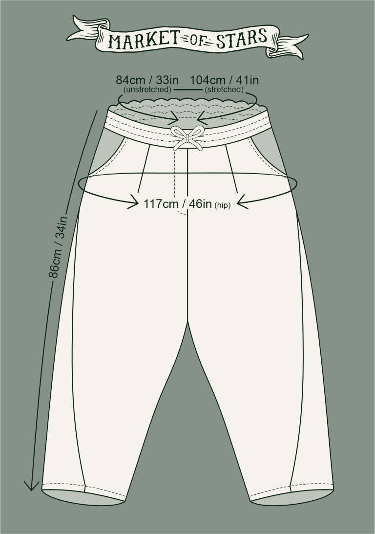 Love Language Linen Cropped Artist Pant w/ Flowers
