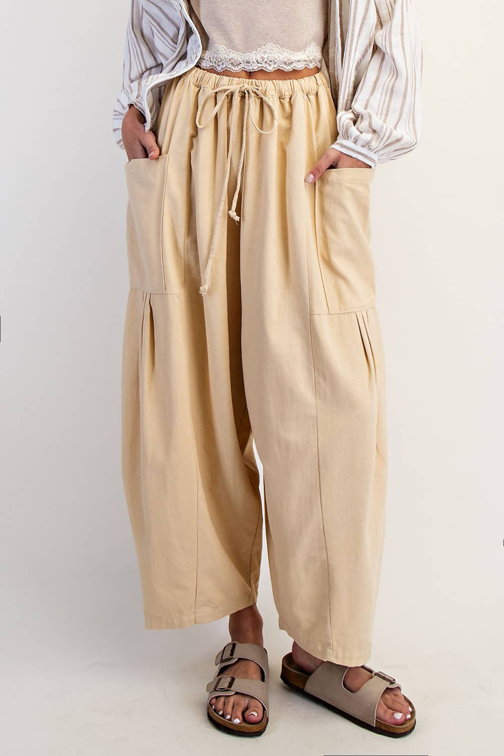 WIDE LEG PANTS: Lemongrass