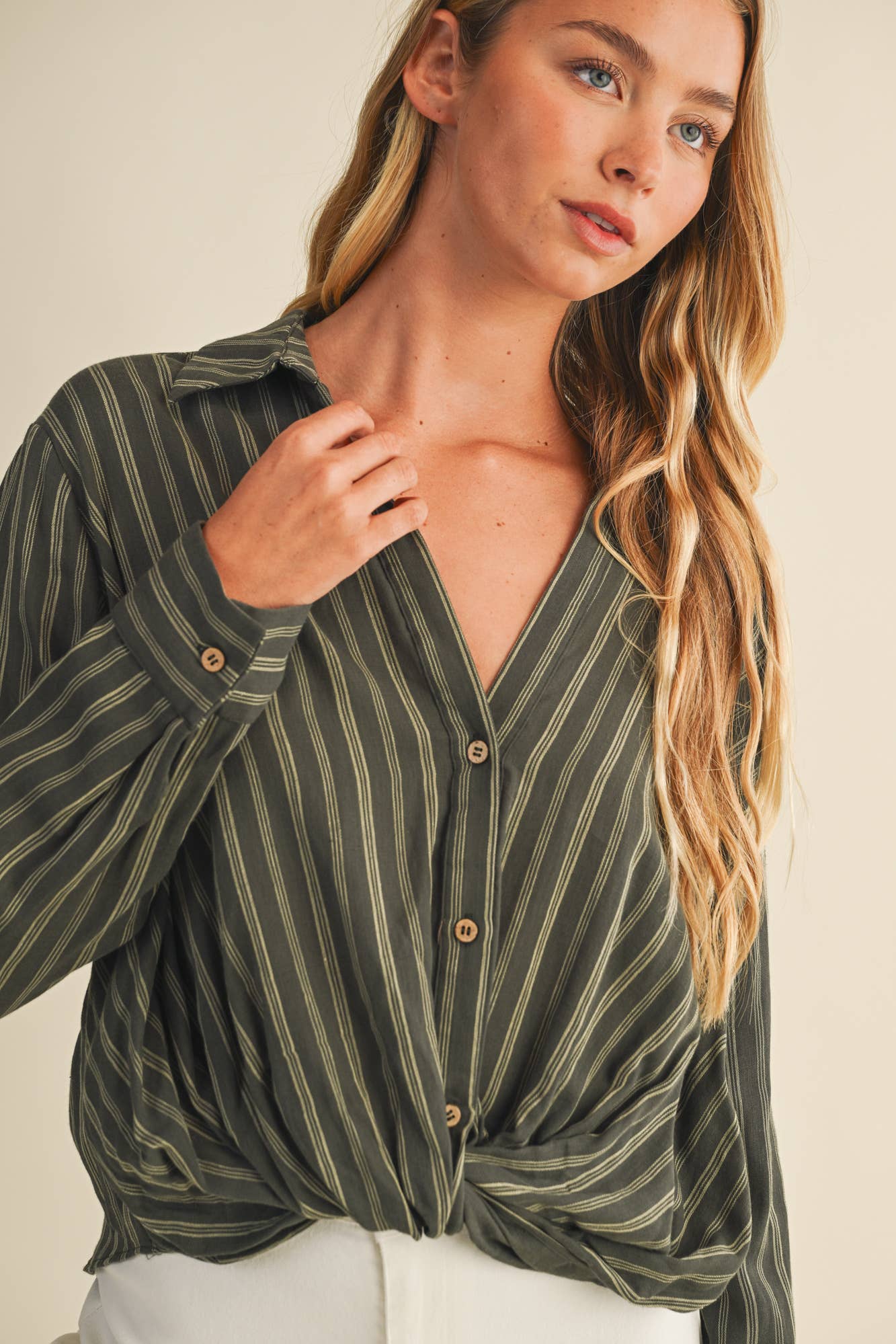 TWIST FRONT BLOUSE