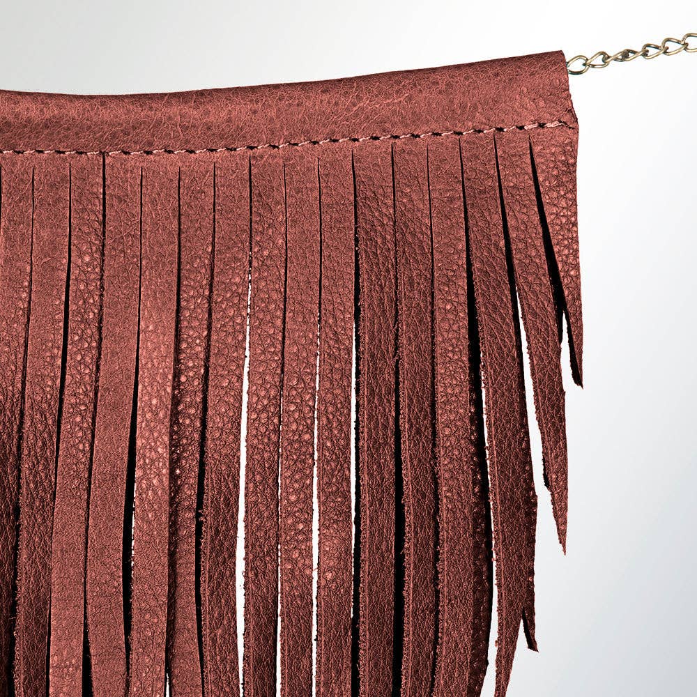 ADJW102 Western Fringe Chain Accessory - Genuine suede Statement Piece