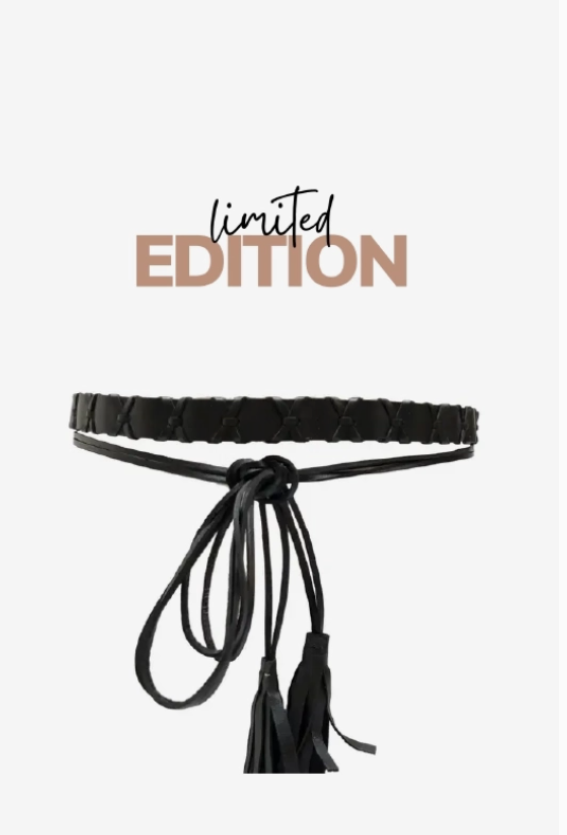 Aztec Wrap Belt – Black | Adjustable | One-Size