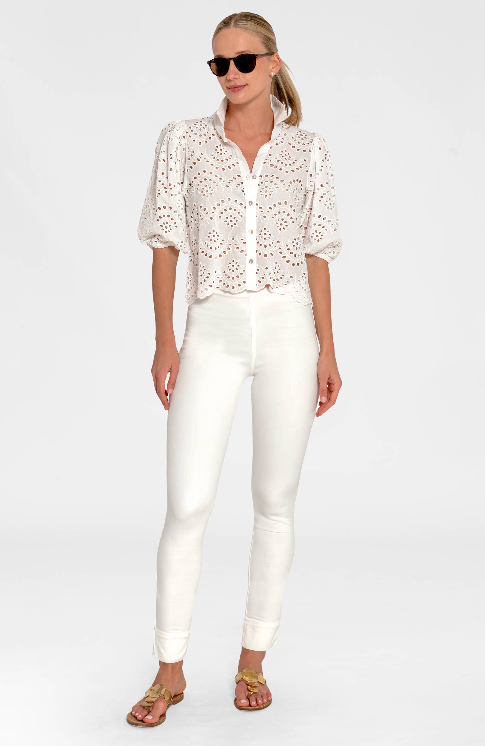 Babs Eyelet Top