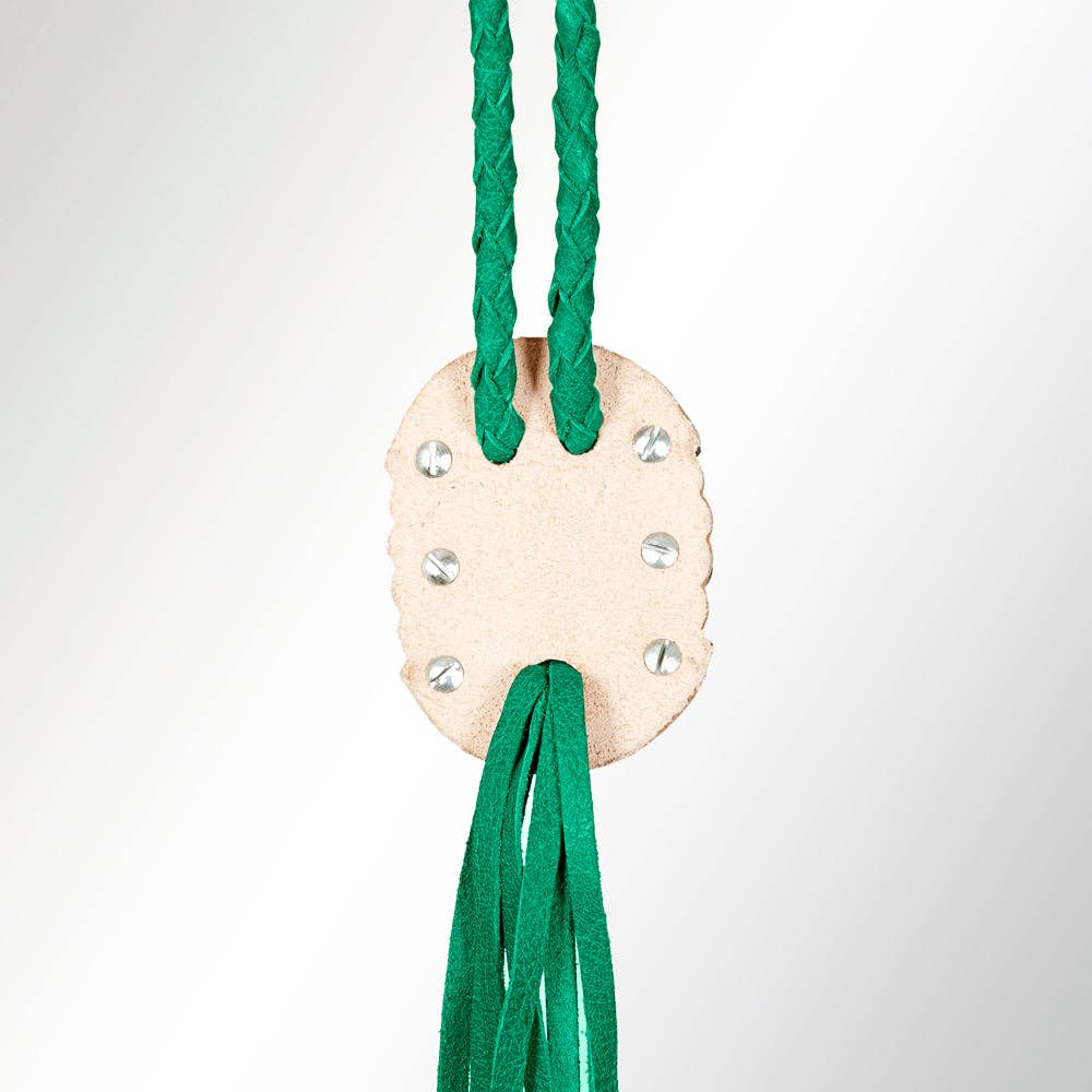 LC-ADJW107D Braided Genuine Leather Jewelry Necklace