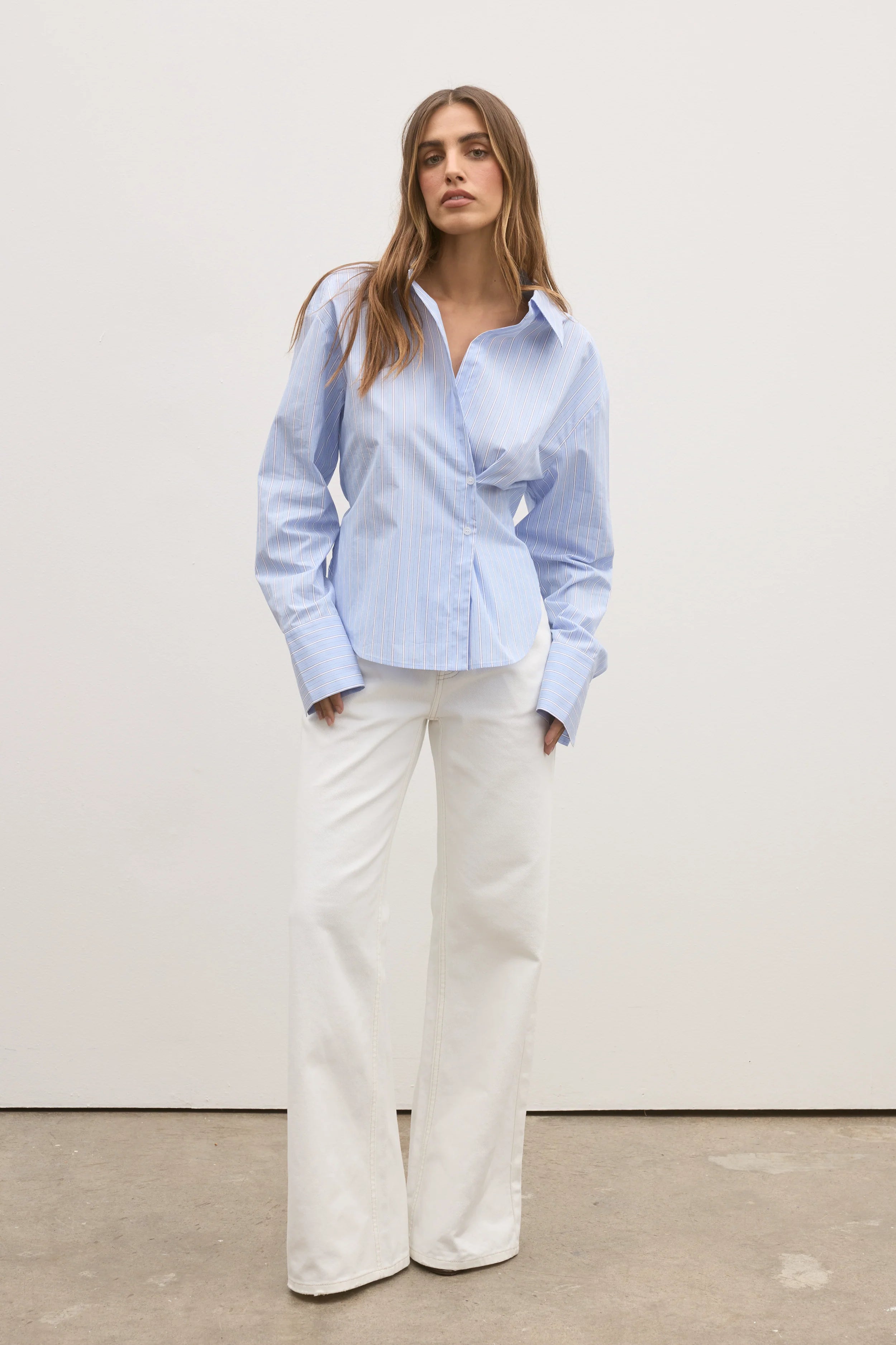 Tilda Shirt: Blue Stripe