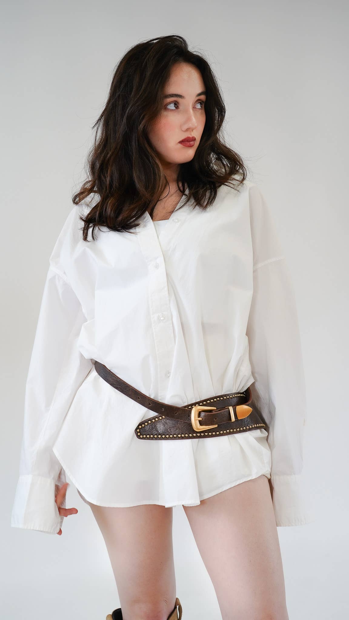 Avant Garde Studded Western Belt｜Runway-Inspired Piece