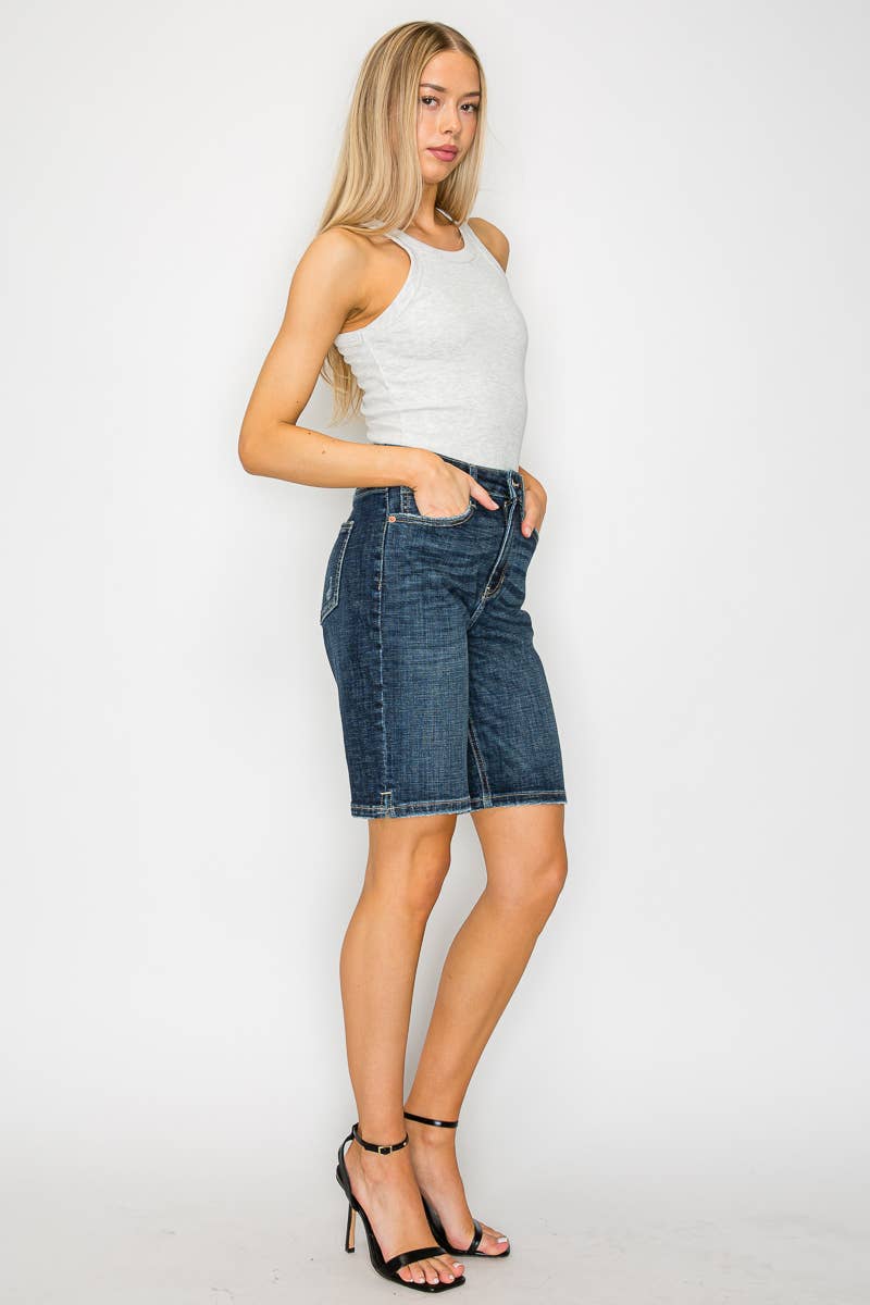 HIGH RISE BERMUDA JEANS