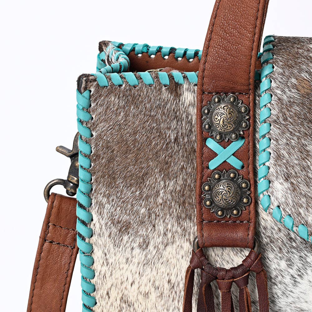 ADBG1166 American Darling Hair-On Cowhide Fringe Tote -Western Handbag