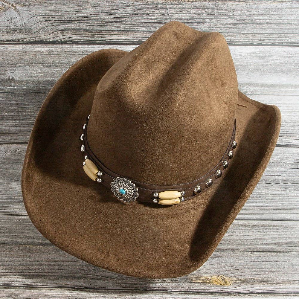 Western Concho Belt Strap Cowboy Hat