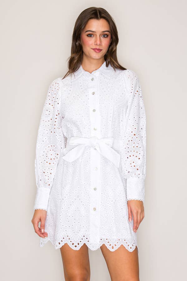 C7118-EYELET DRESS