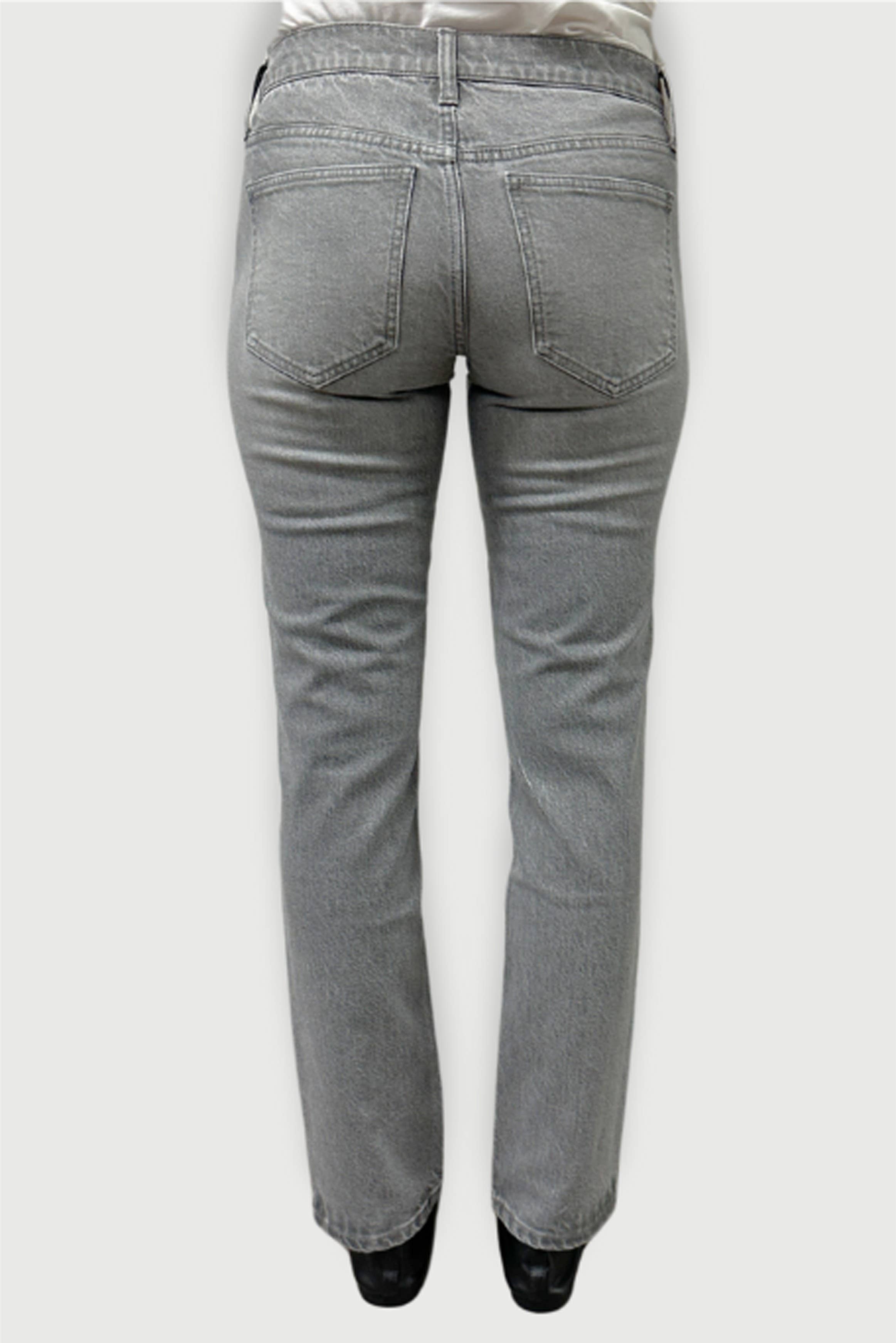 Chester Low Rise Slim Straight Medium Grey Worn
