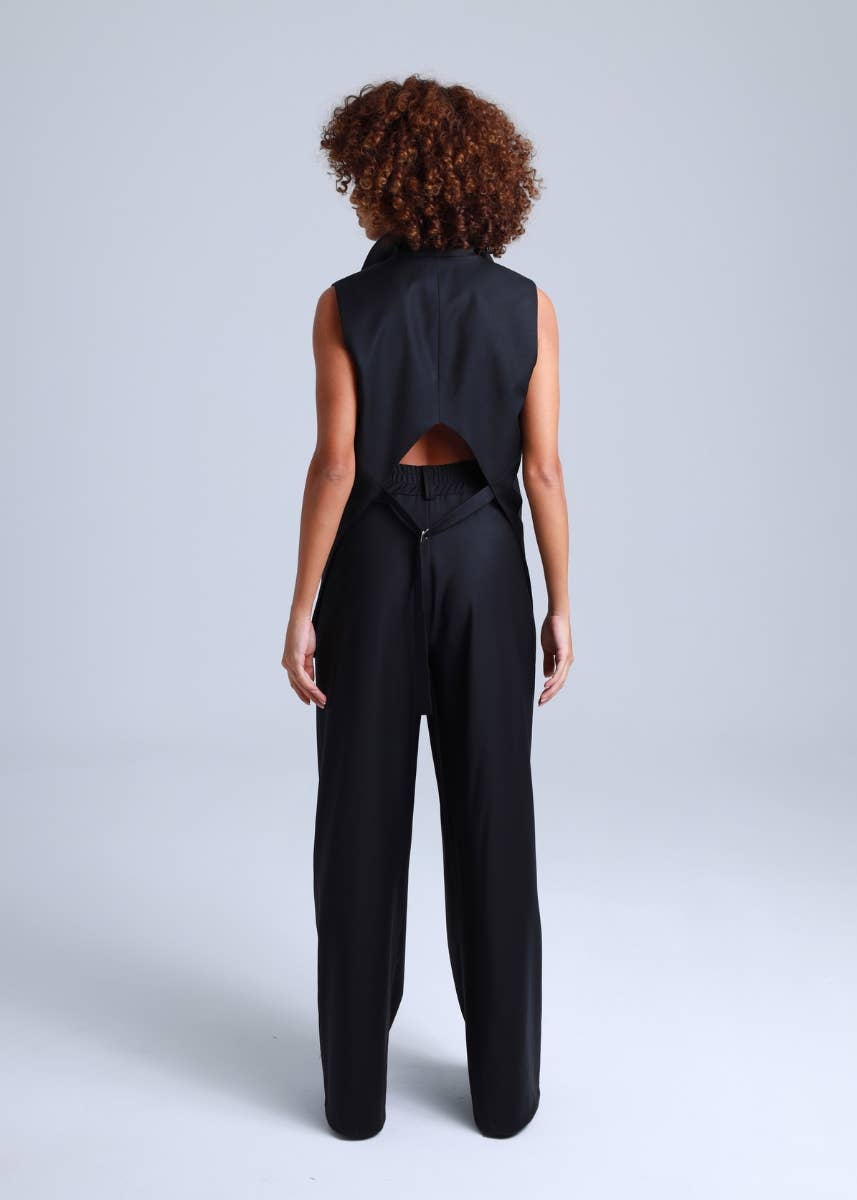 Liza Suit Wide-leg Black Virgin Wool Pants